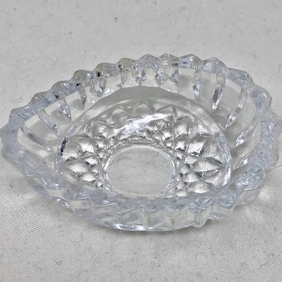 Vintage Other - Vintage Clear Crystal Class Small Trinket Dish Storage Ashtray Retro Decor MCM